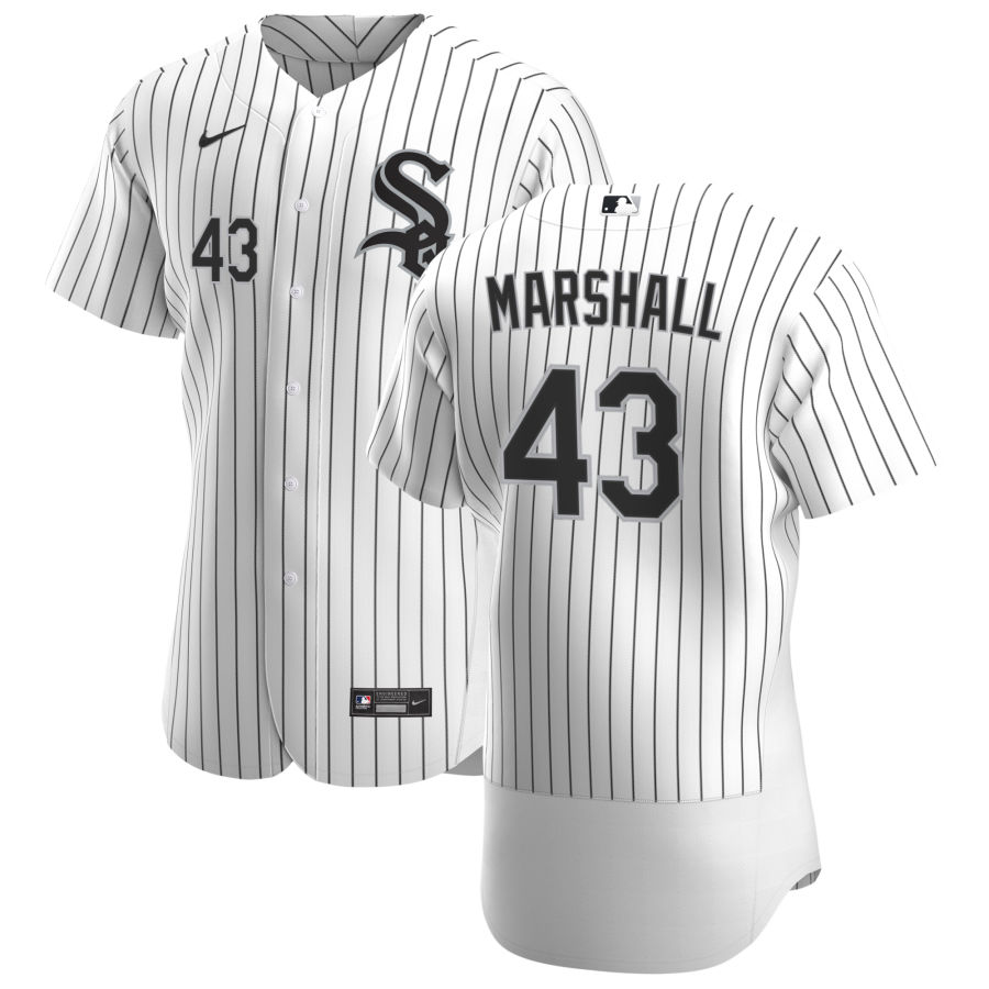 Chicago White Sox 43 Evan Marshall Men Nike White Home 2020 Authentic Player MLB Jersey